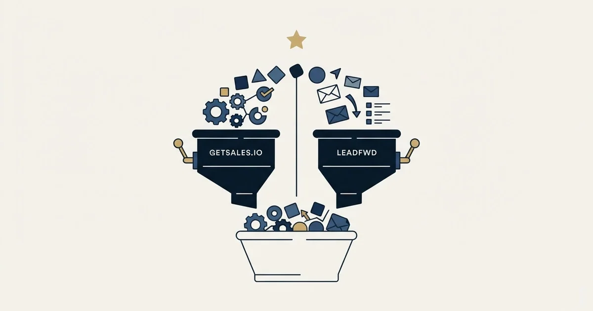 Editorial illustration for GetSales.io vs Leadfwd