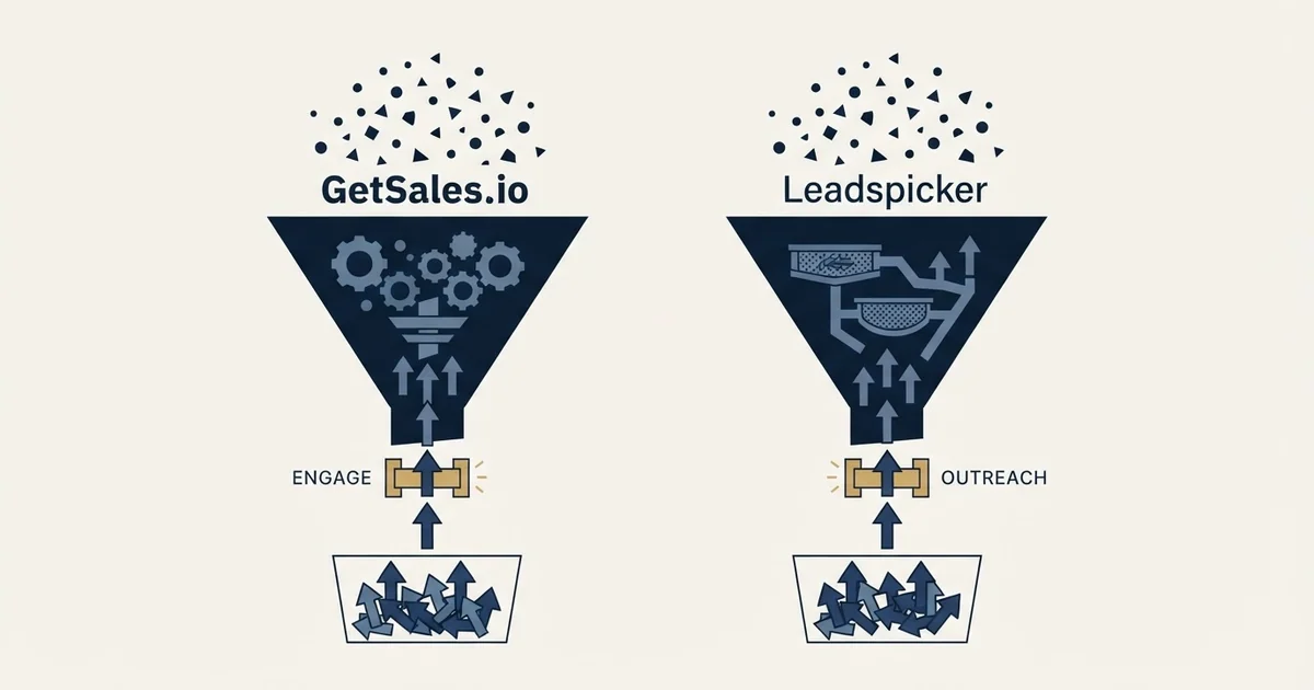 Editorial illustration for GetSales.io vs Leadspicker