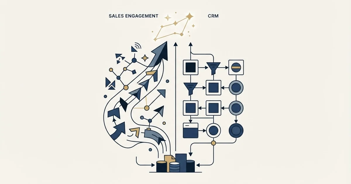 Editorial illustration for GetSales.io vs Less Annoying CRM