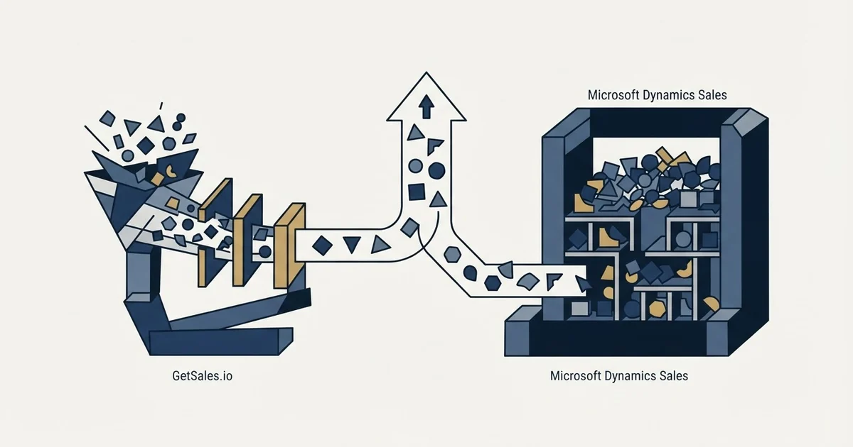Editorial illustration for GetSales.io vs Microsoft Dynamics Sales