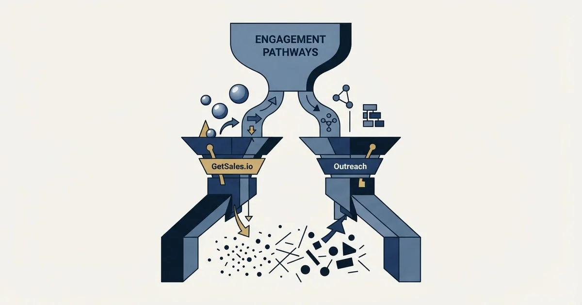 Editorial illustration for GetSales.io vs Outreach