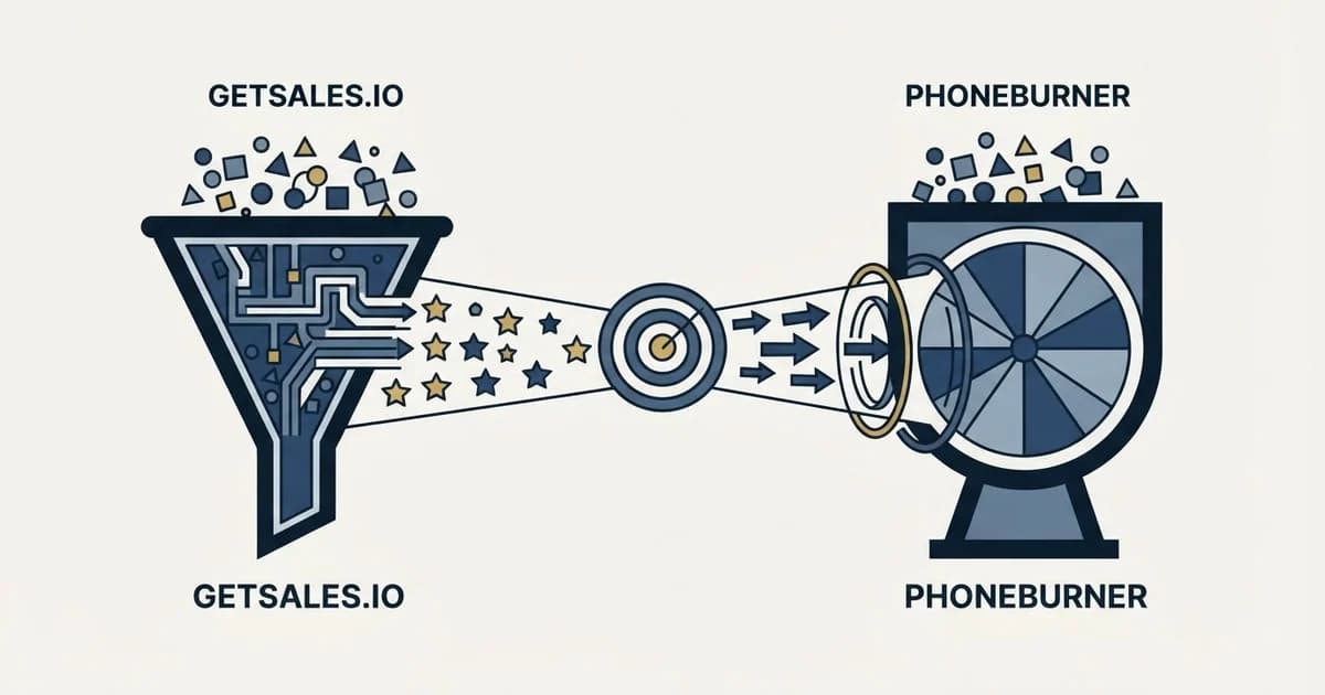 Editorial illustration for GetSales.io vs PhoneBurner
