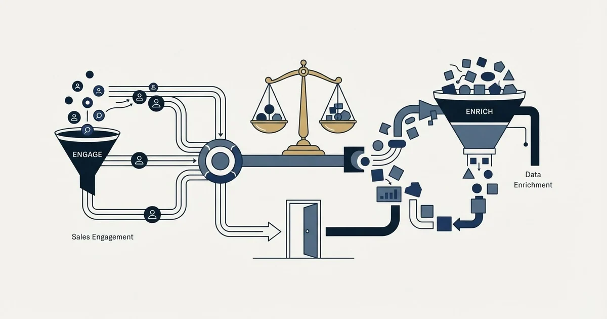 Editorial illustration for GetSales.io vs PredictLeads