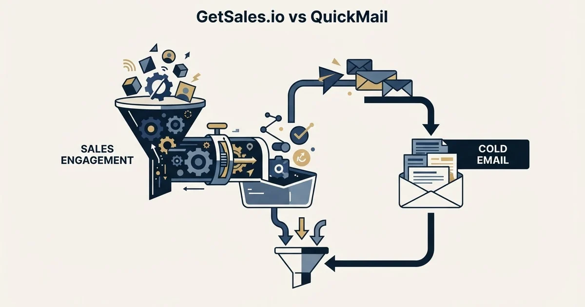 Editorial illustration for GetSales.io vs QuickMail