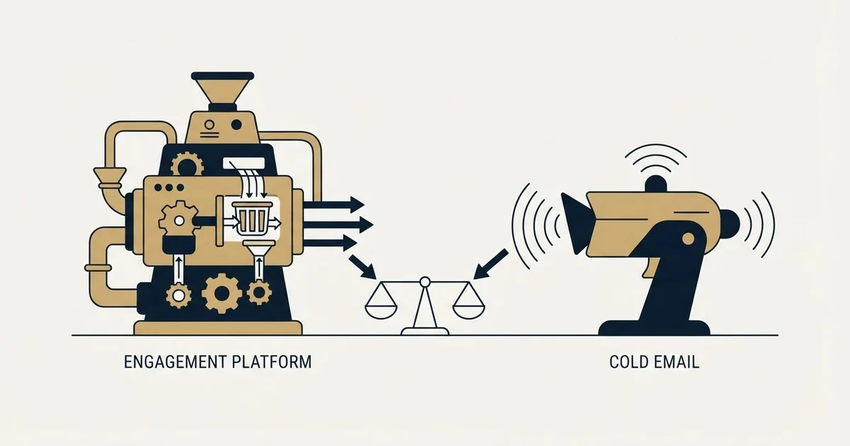 Editorial illustration for GetSales.io vs ReachInbox