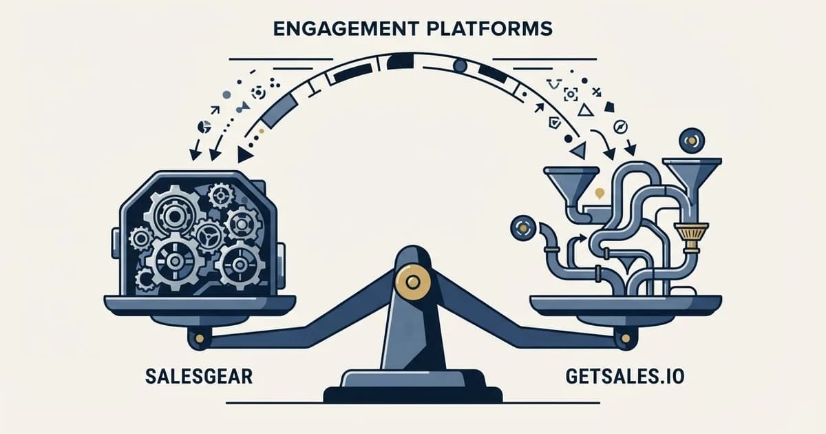 Editorial illustration for GetSales.io vs Salesgear