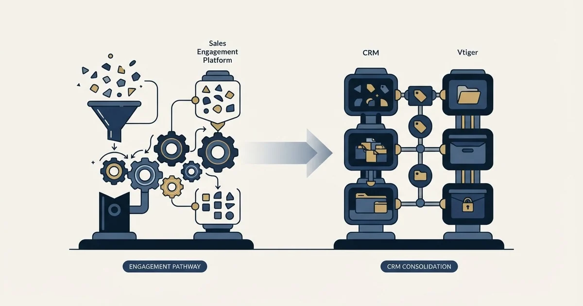 Editorial illustration for GetSales.io vs Vtiger