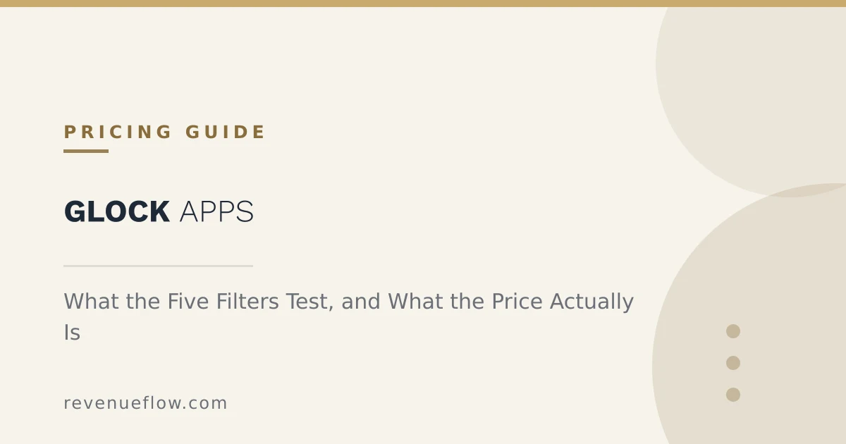 Branded cover: GlockApps: What the Five Filters Test, and What the Price Actually Is