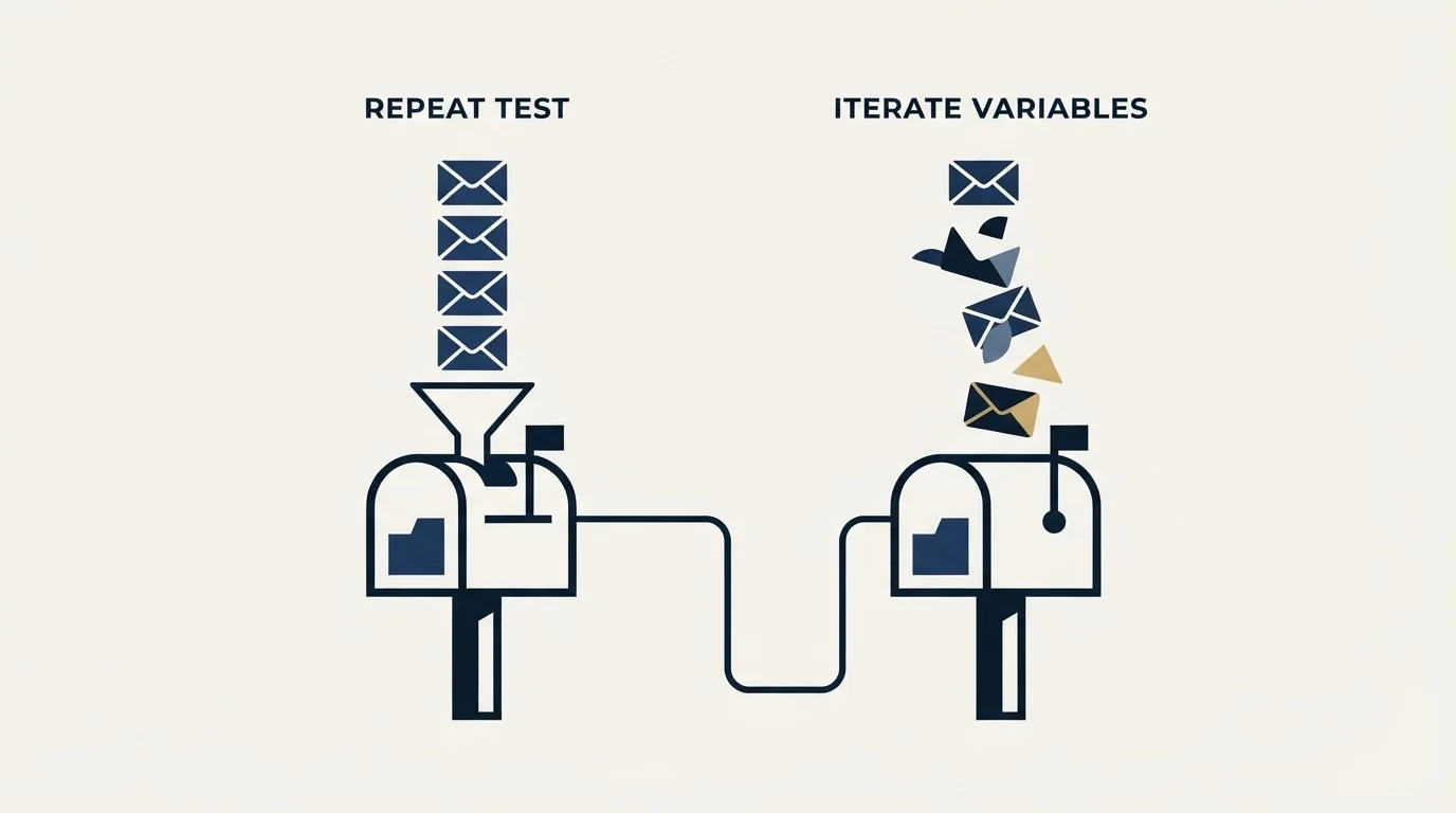 Section illustration: How often to test, and what to change between tests