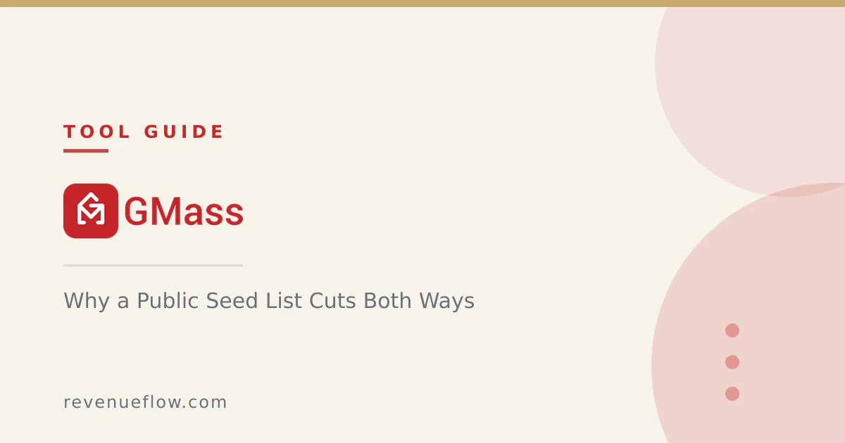Branded cover: The GMass Inbox Tester: Why a Public Seed List Cuts Both Ways