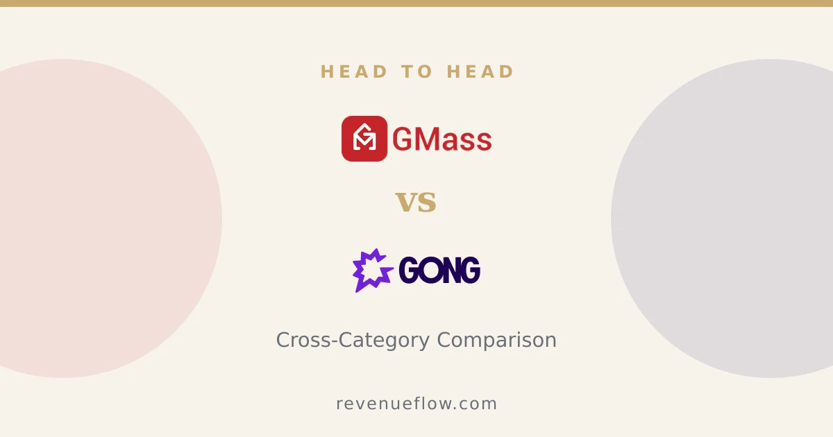 Branded cover: GMass vs Gong: Cross-Category Comparison