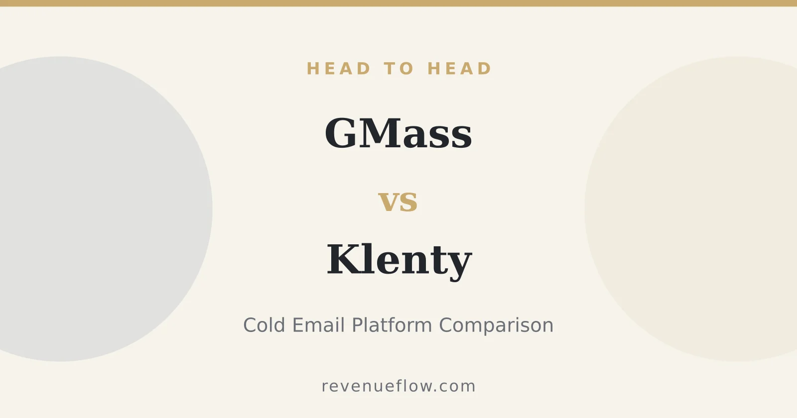 Branded cover: GMass vs Klenty: Cold Email Platform Comparison