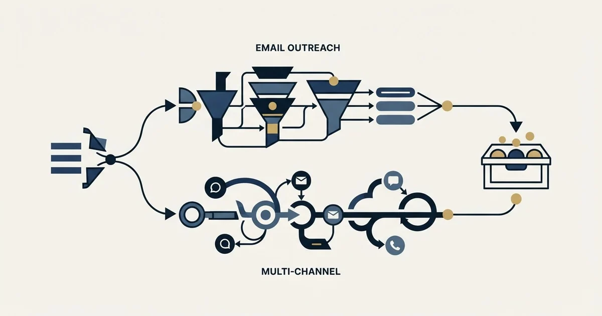 Editorial illustration for GMass vs La Growth Machine