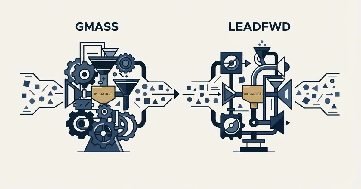 Editorial illustration for GMass vs Leadfwd