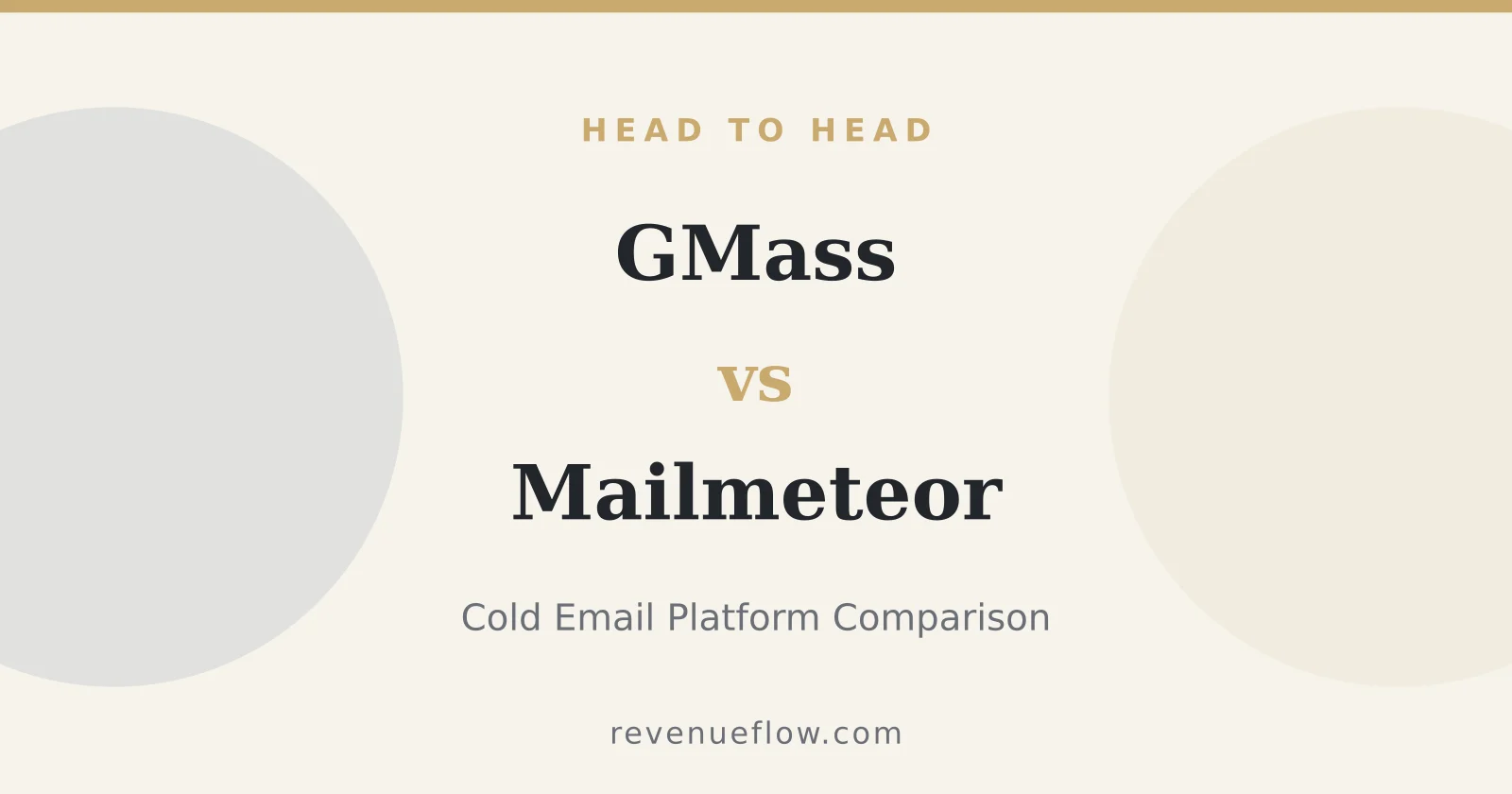 Branded cover: GMass vs Mailmeteor: Cold Email Platform Comparison