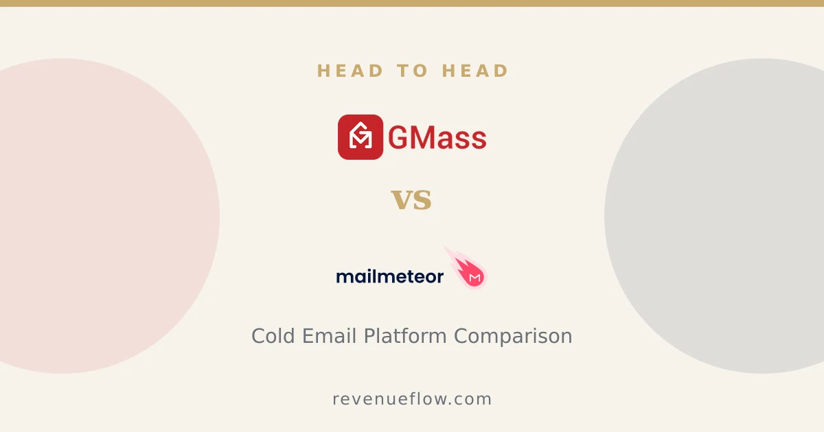 Branded cover: GMass vs Mailmeteor: Cold Email Platform Comparison