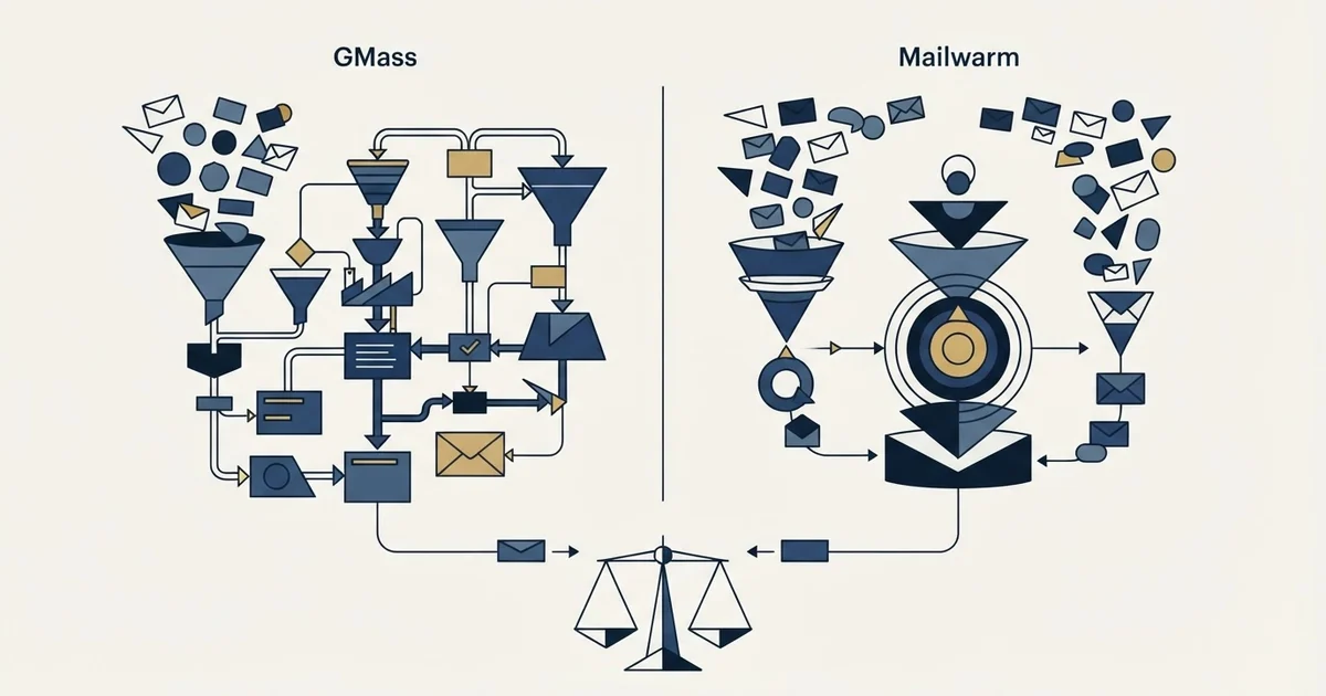 Editorial illustration for GMass vs Mailwarm