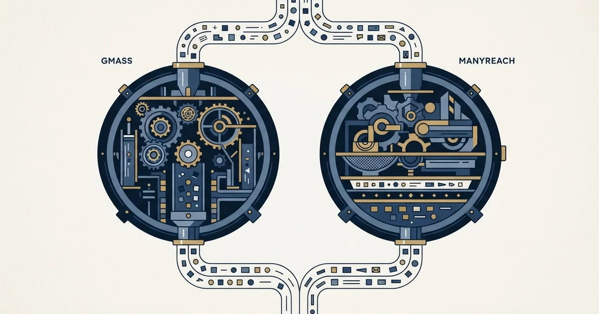 Editorial illustration for GMass vs Manyreach