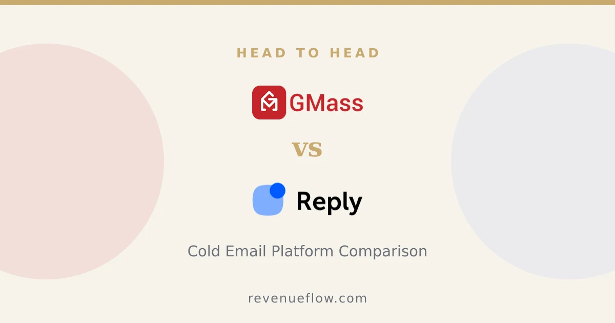 Branded cover: GMass vs Reply.io: Cold Email Platform Comparison
