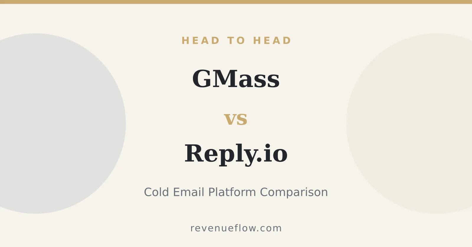 Branded cover: GMass vs Reply.io: Cold Email Platform Comparison