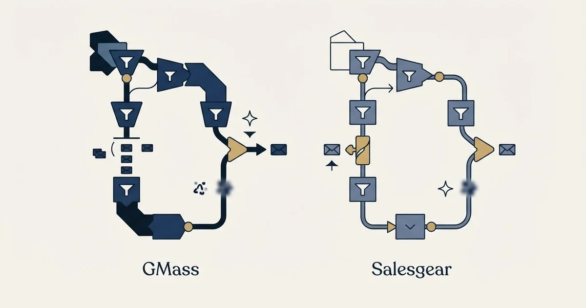 Editorial illustration for GMass vs Salesgear