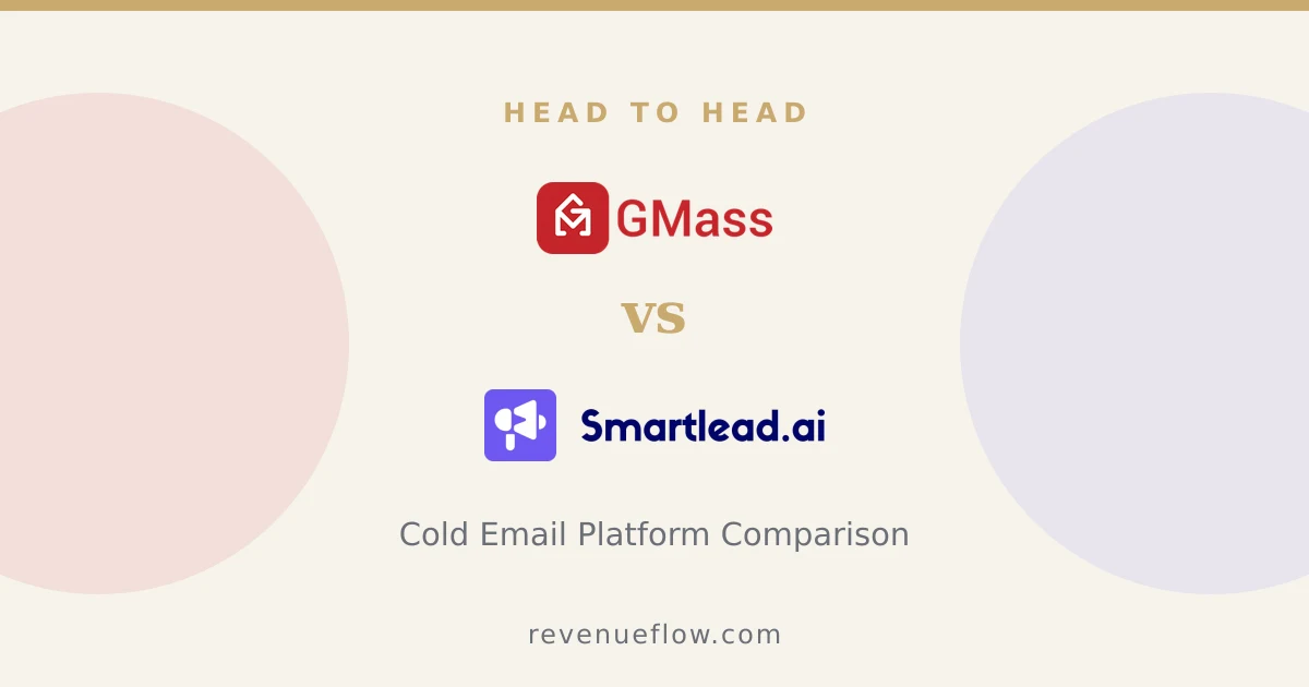 Branded cover: GMass vs Smartlead: Cold Email Platform Comparison