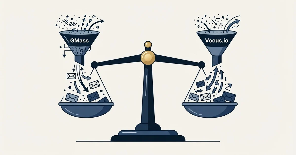 Editorial illustration for GMass vs Vocus.io