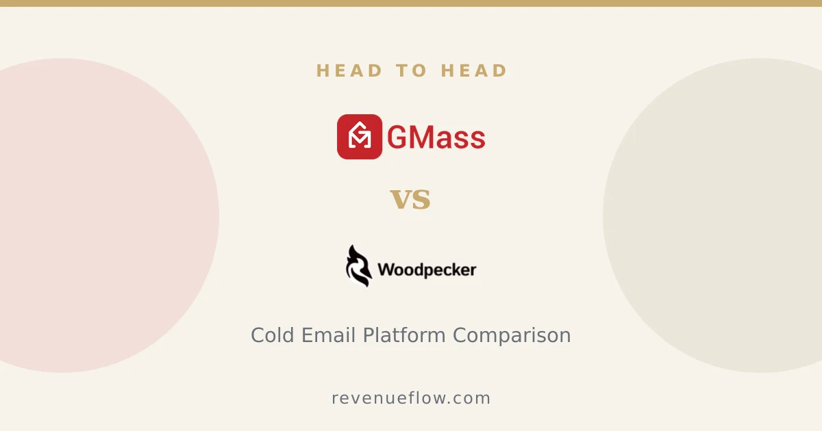 Branded cover: GMass vs Woodpecker: Cold Email Platform Comparison