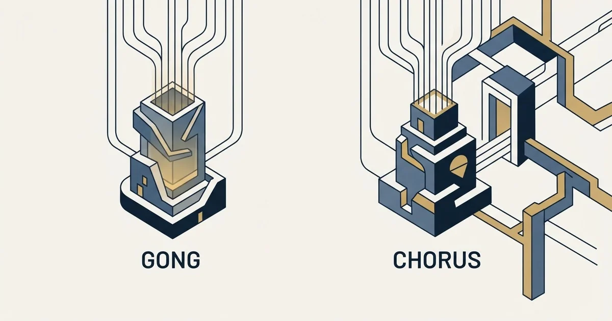 Editorial illustration for Gong vs Chorus