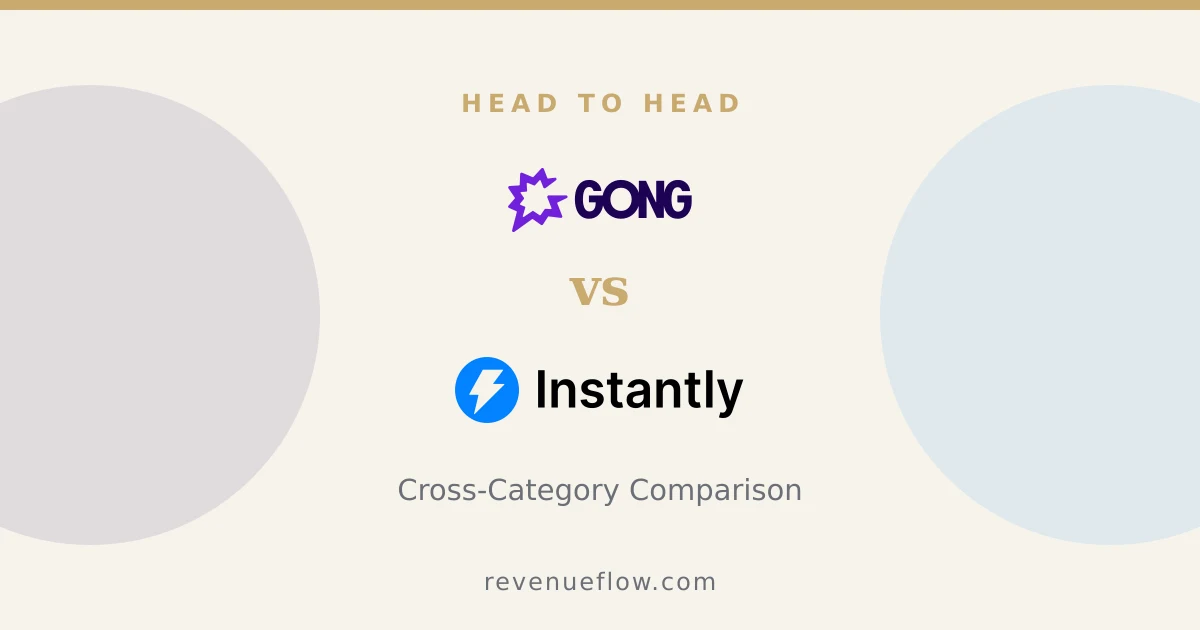 Branded cover: Gong vs Instantly: Cross-Category Comparison