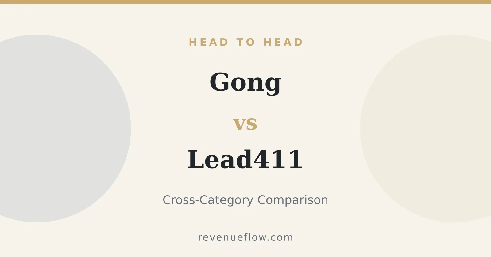 Branded cover: Gong vs Lead411: Cross-Category Comparison