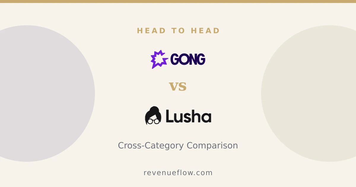 Branded cover: Gong vs Lusha: Cross-Category Comparison
