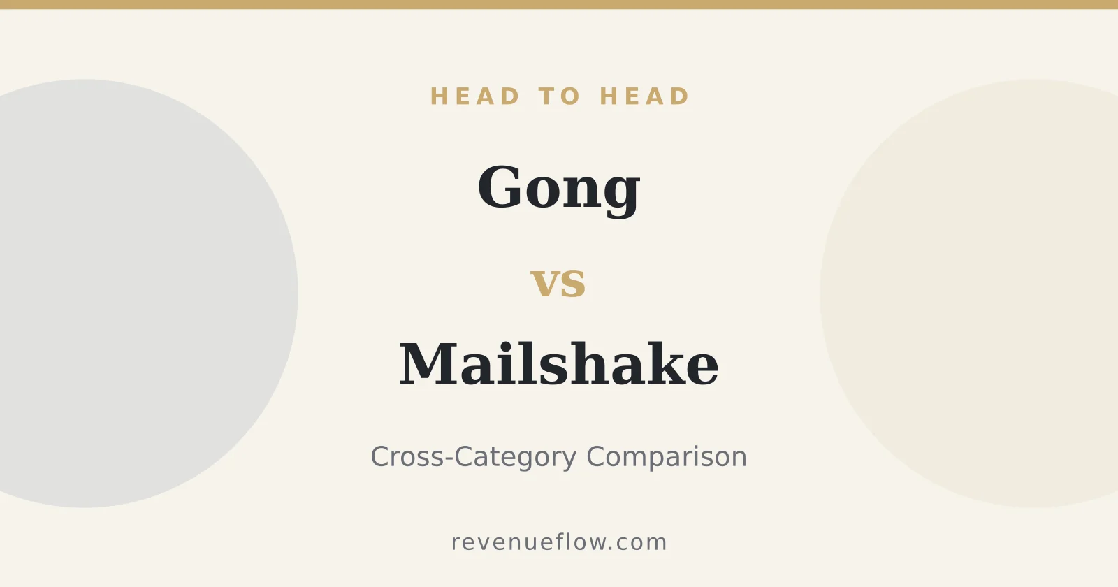 Branded cover: Gong vs Mailshake: Cross-Category Comparison