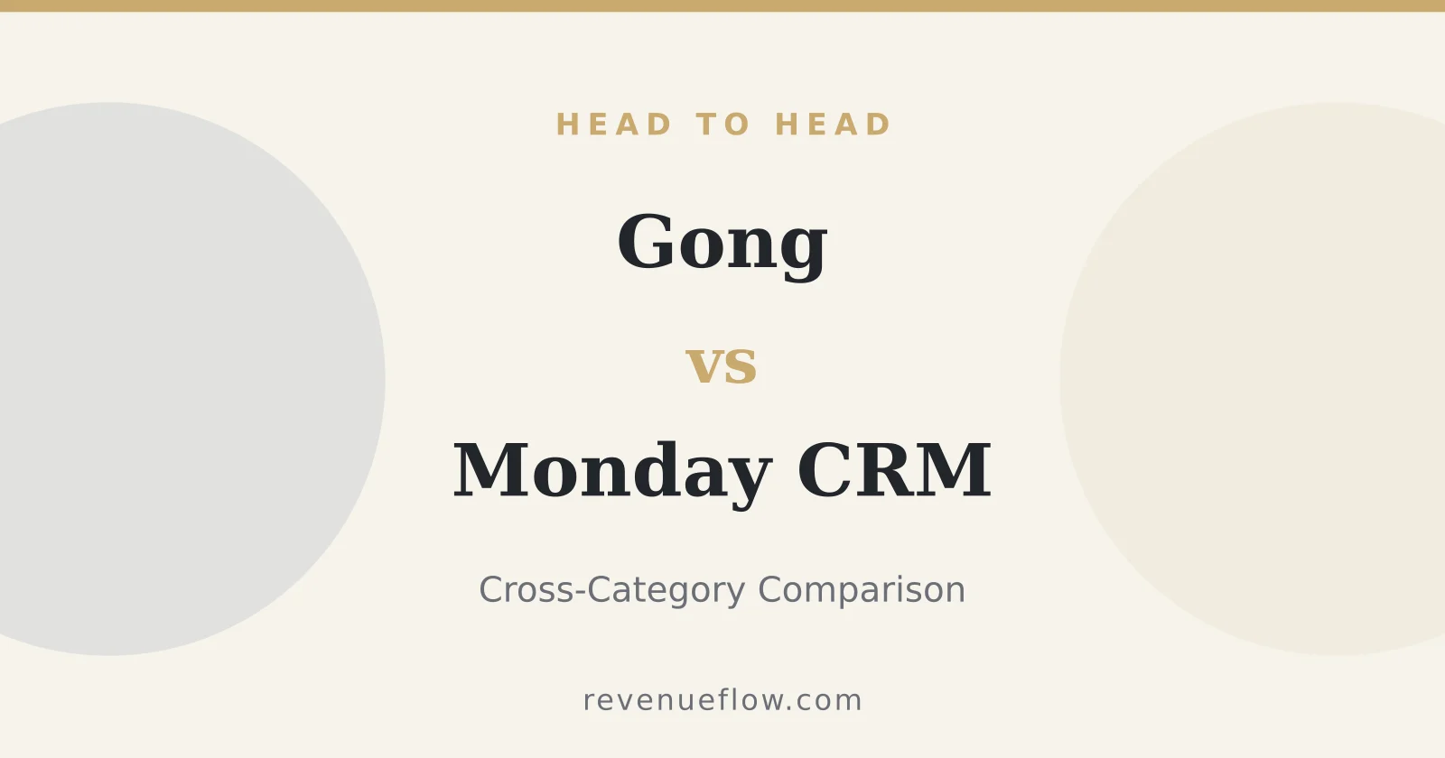 Branded cover: Gong vs Monday CRM: Cross-Category Comparison
