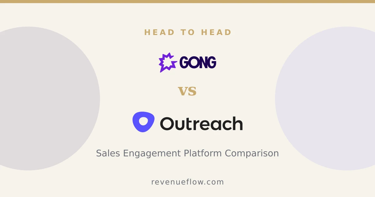 Branded cover: Gong vs Outreach: Sales Engagement Platform Comparison