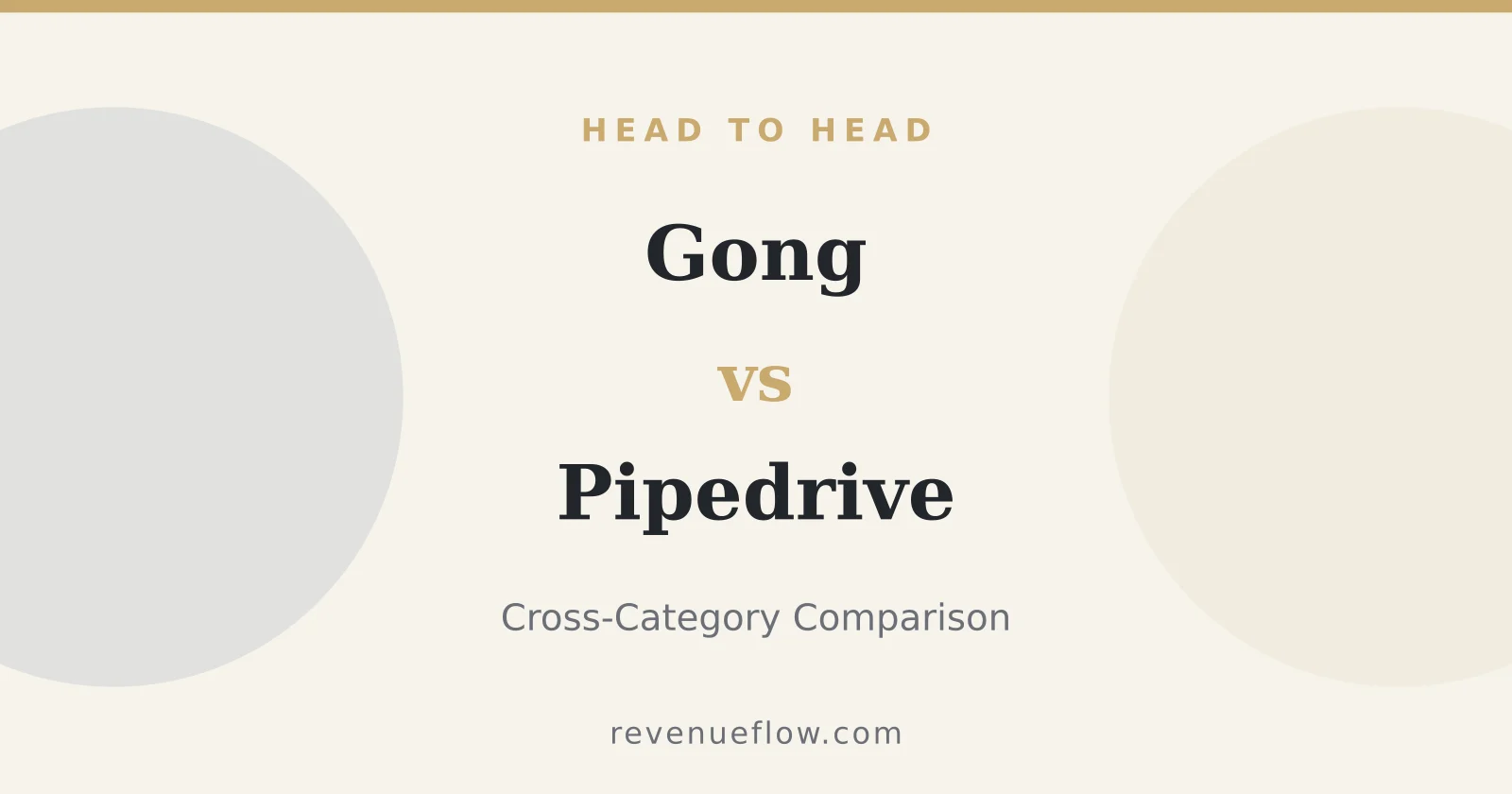 Branded cover: Gong vs Pipedrive: Cross-Category Comparison