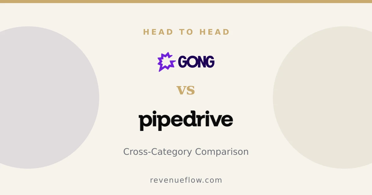 Branded cover: Gong vs Pipedrive: Cross-Category Comparison