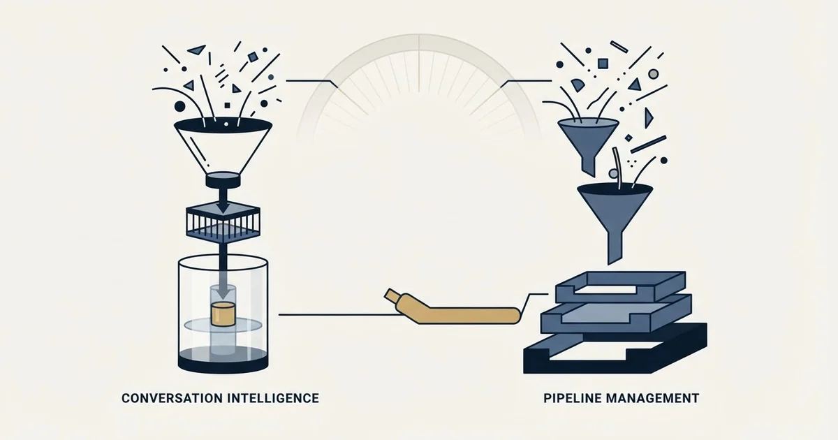 Editorial illustration for Gong vs Pipeline CRM