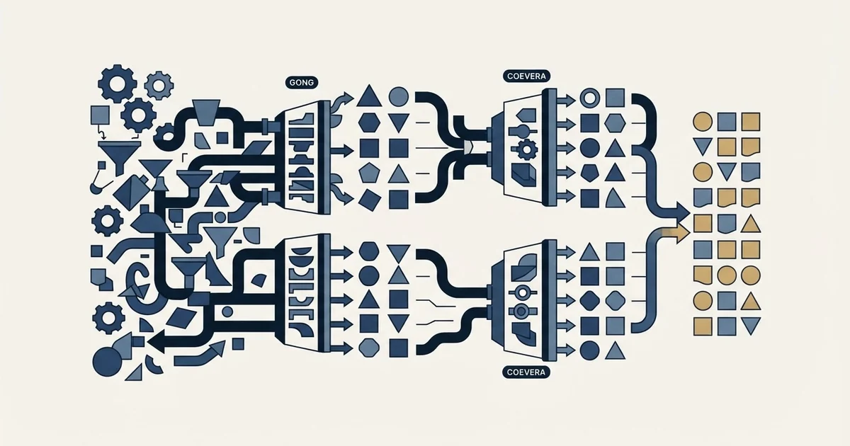Editorial illustration for Gong vs Coevera