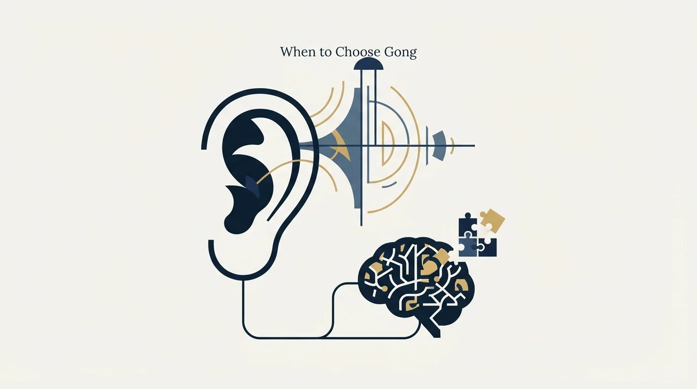Section illustration: When to Choose Gong