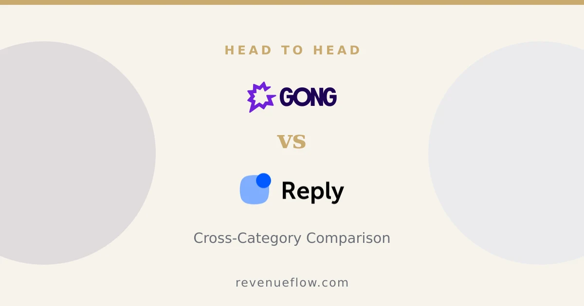 Branded cover: Gong vs Reply.io: Cross-Category Comparison