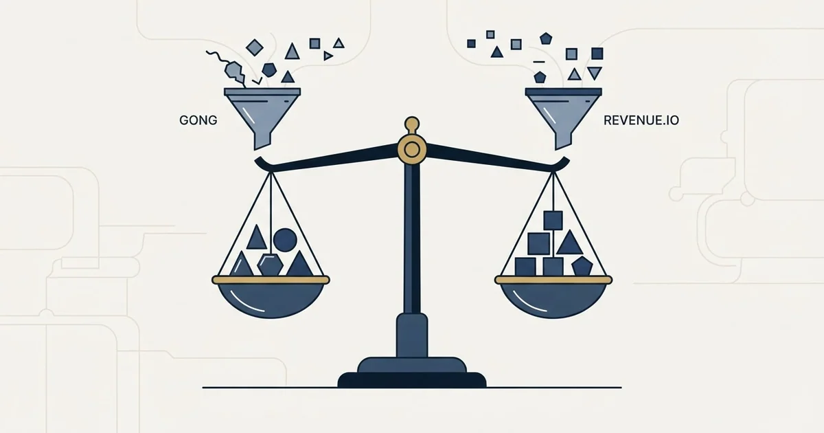 Editorial illustration for Gong vs Revenue.io