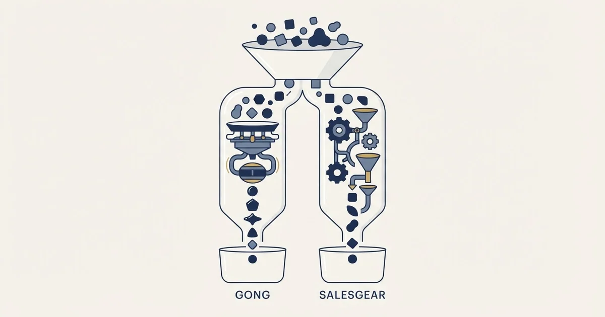 Editorial illustration for Gong vs Salesgear