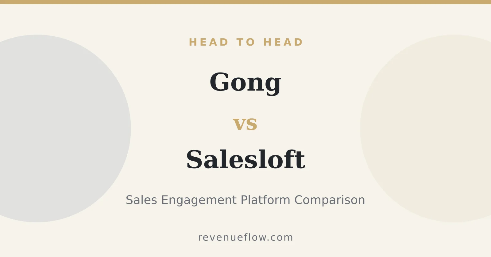 Branded cover: Gong vs Salesloft: Sales Engagement Platform Comparison