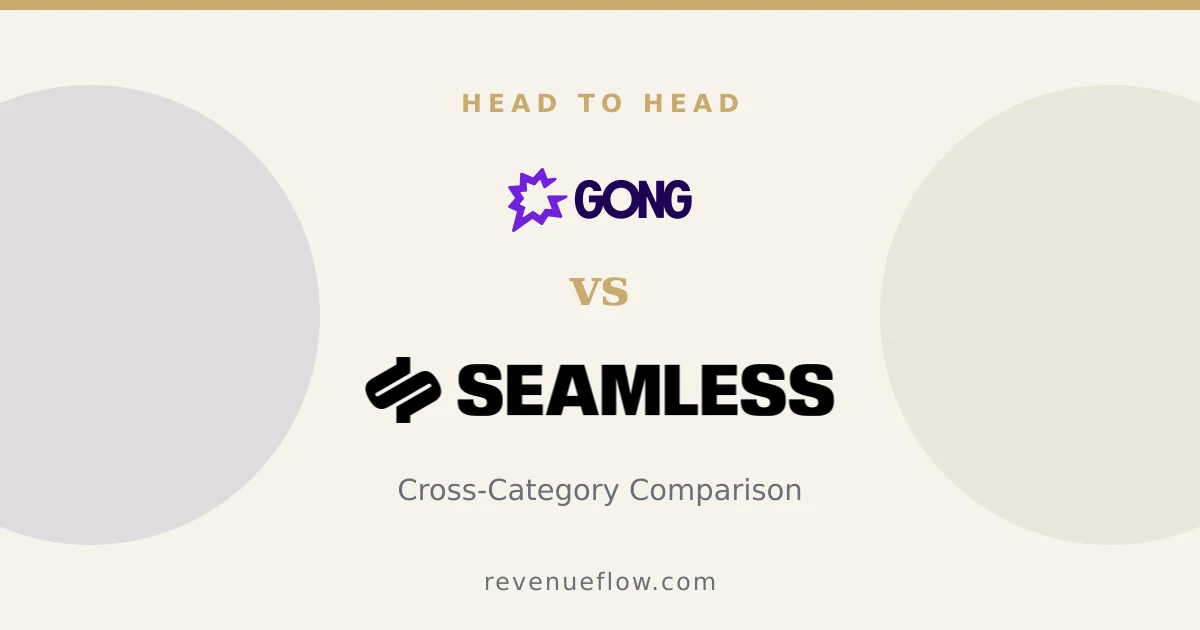 Branded cover: Gong vs Seamless.AI: Cross-Category Comparison