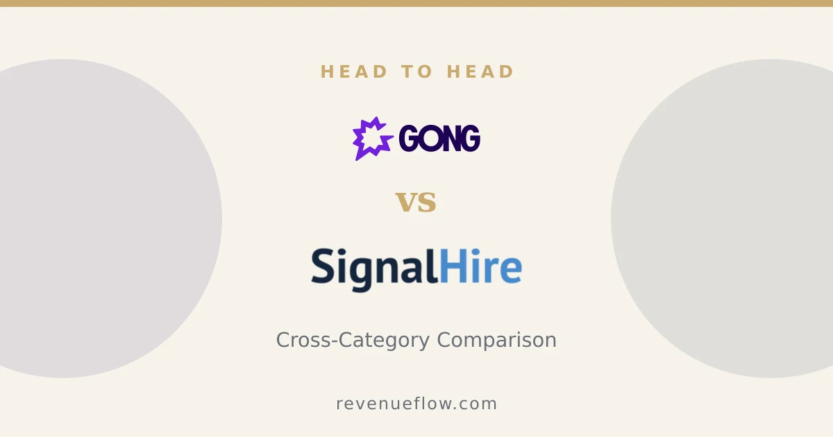 Branded cover: Gong vs SignalHire: Cross-Category Comparison