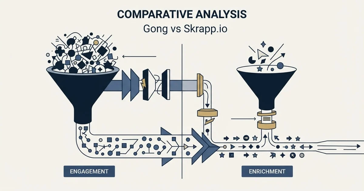 Editorial illustration for Gong vs Skrapp.io