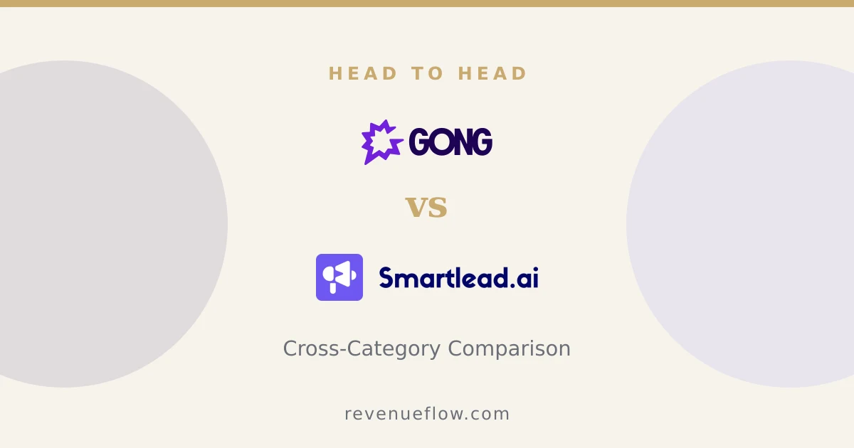 Branded cover: Gong vs Smartlead: Cross-Category Comparison