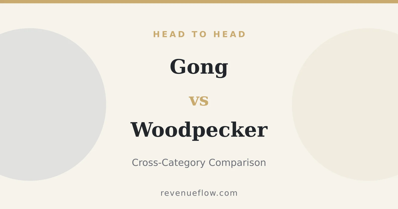 Branded cover: Gong vs Woodpecker: Cross-Category Comparison
