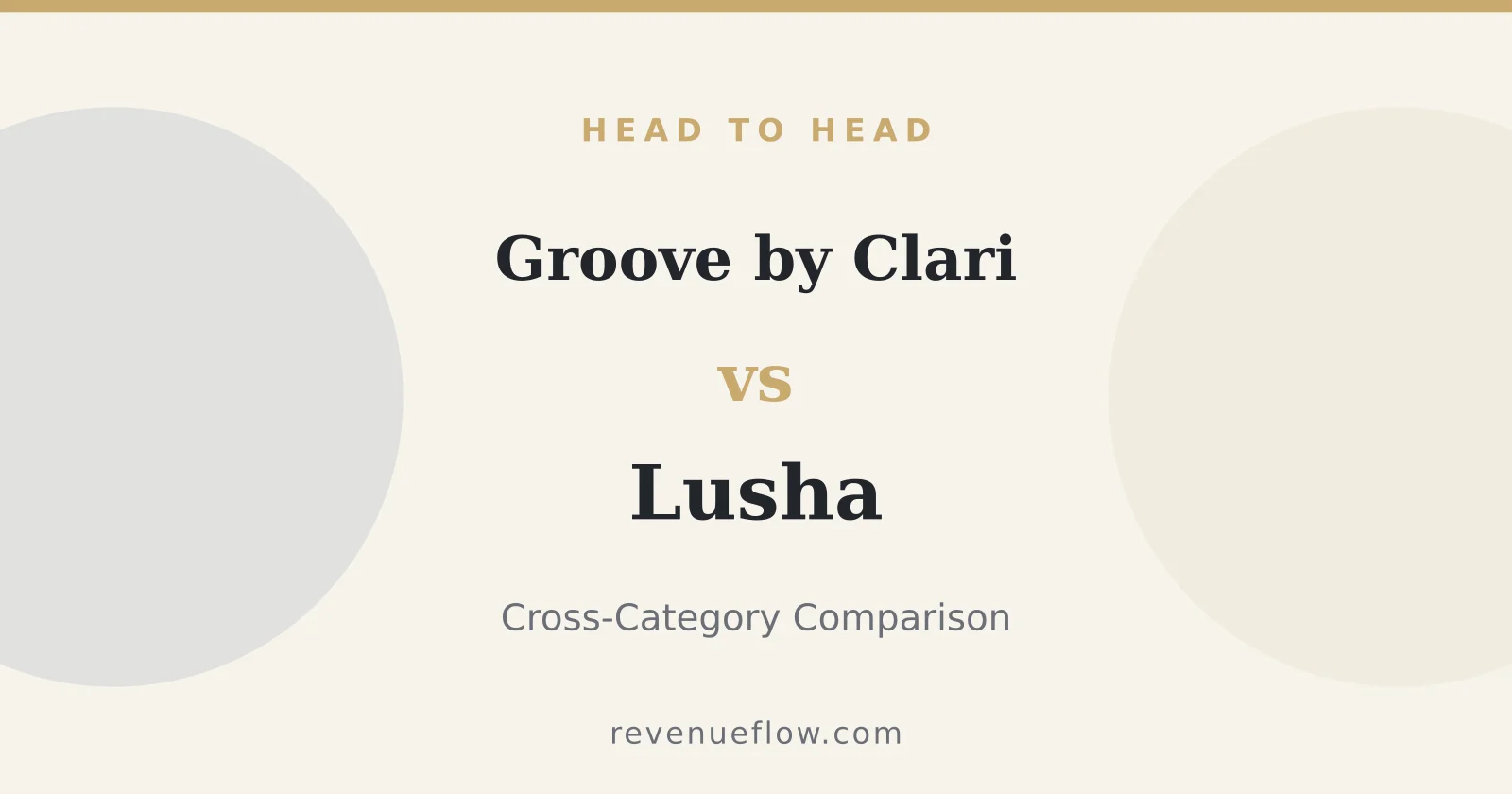 Branded cover: Groove by Clari vs Lusha: Cross-Category Comparison